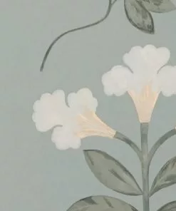 Liberty Fabrics Copy Of Botanical Stripe Wallpaper, Pewter Les Jardins Royaux