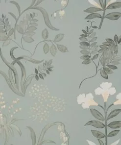 Liberty Fabrics New Botanical Stripe Wallpaper, Pewter