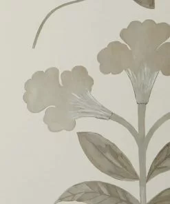 Liberty Fabrics New Botanical Stripe Wallpaper, Pewter White