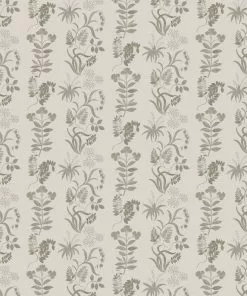 Liberty Fabrics New Botanical Stripe Wallpaper, Pewter White
