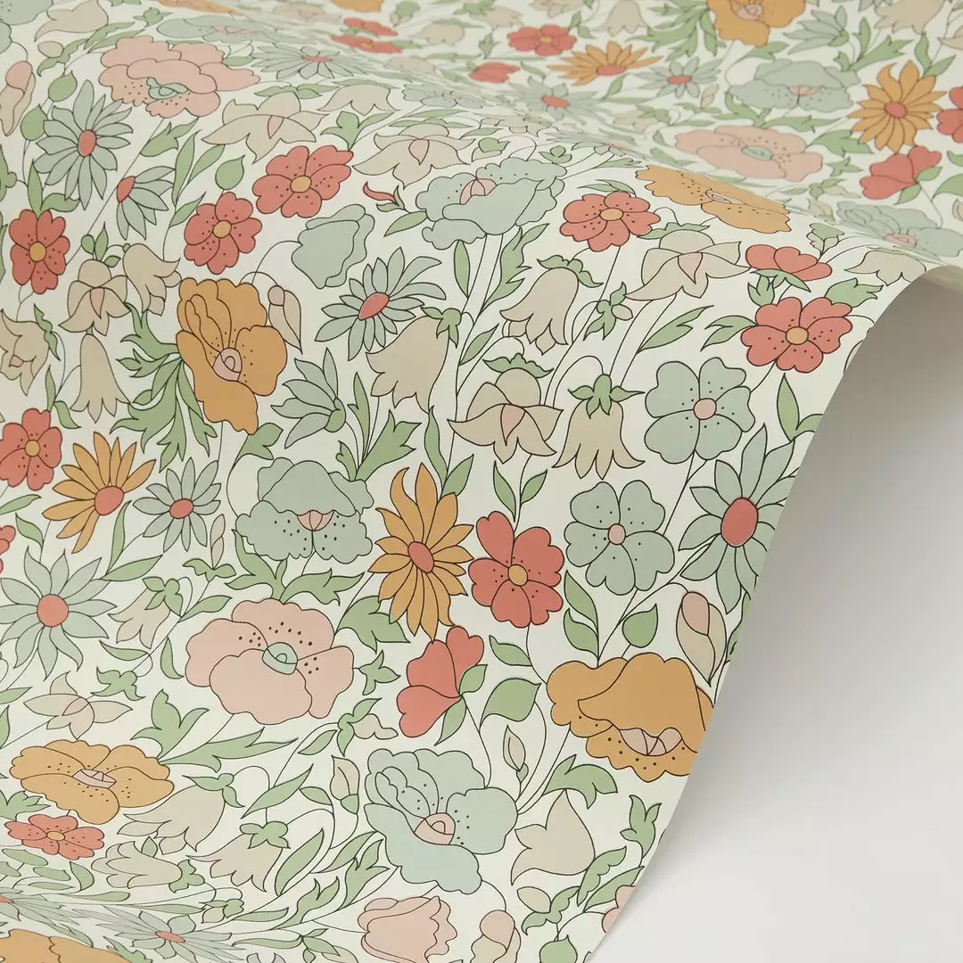 Liberty Fabrics Poppy Meadowfield Wallpaper In Lichen 5 Liberty Fabrics Poppy Meadowfield Wallpaper In Lichen