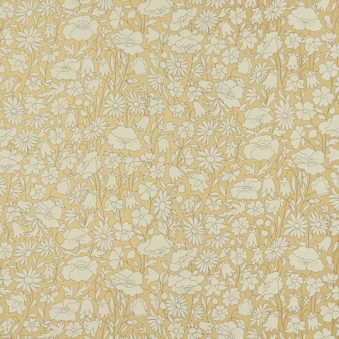 Liberty Fabrics Poppy Meadow Wallpaper In Pewter Gold New 3 Liberty Fabrics Poppy Meadow Wallpaper In Pewter Gold New