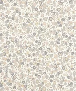 Liberty Fabrics Wiltshire Blossom Wallpaper In Pewter Gold
