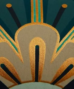 Liberty Fabrics Deco Scallop Wallpaper In Jade New