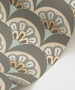 Liberty Fabrics Deco Scallop Wallpaper In Pewter