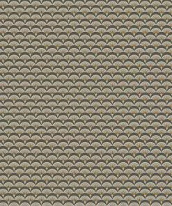 Liberty Fabrics Deco Scallop Wallpaper In Pewter