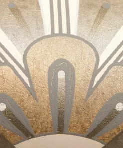 Liberty Fabrics Deco Scallop Wallpaper In Pewter White