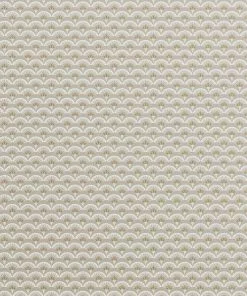 Liberty Fabrics Deco Scallop Wallpaper In Pewter White