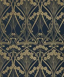 Liberty Fabrics Lanthe Mono Wallpaper In Lapis New