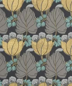 Liberty Fabrics Regency Tulip Wallpaper In Pewter New 11 Liberty Fabrics Regency Tulip Wallpaper In Pewter New