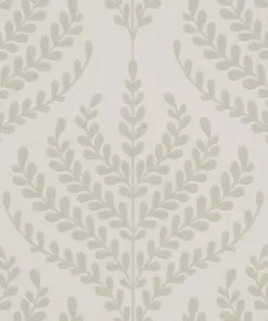Liberty Fabrics Paisley Fern Wallpaper In Pewter White New