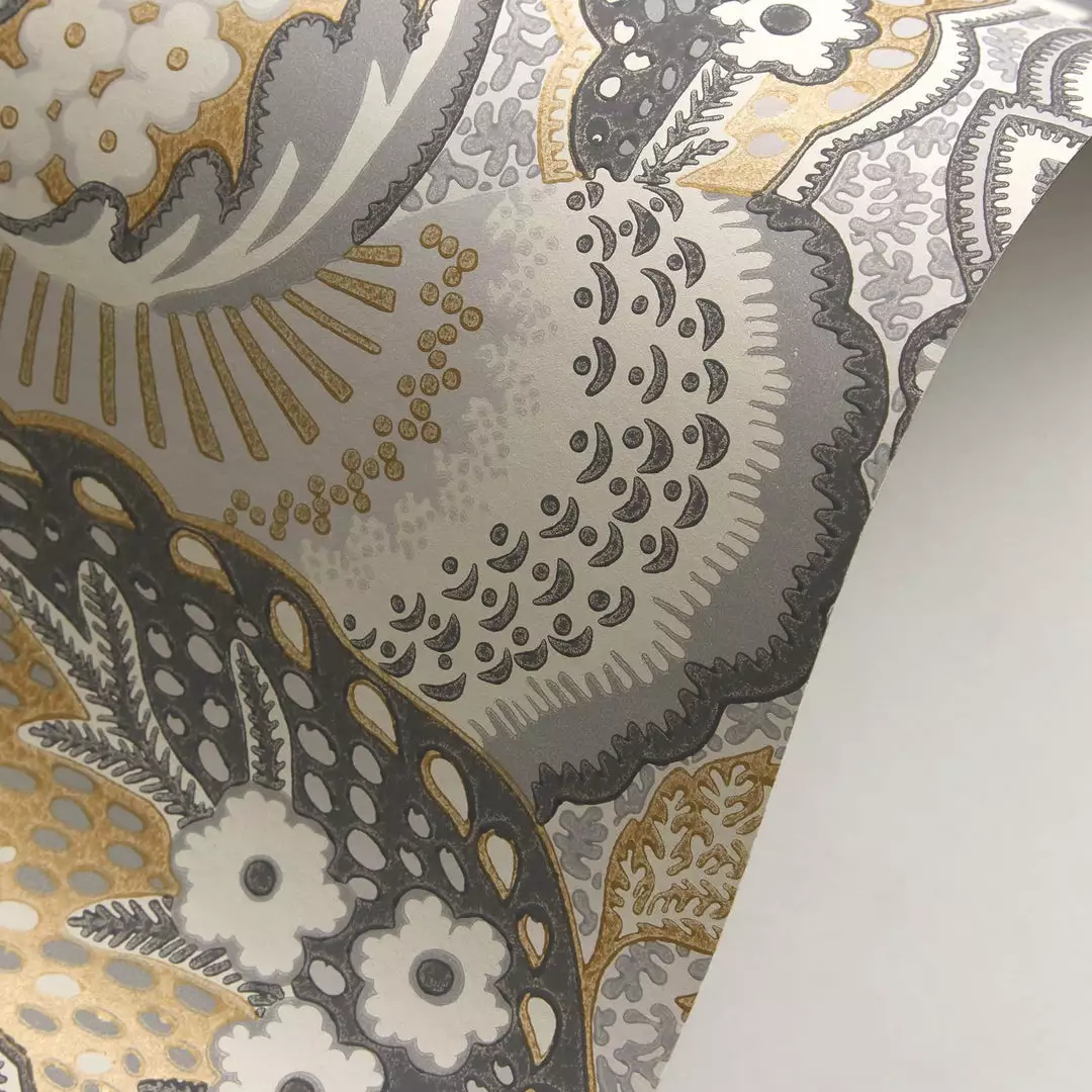 Liberty Fabrics Patricia Wallpaper, Pewter 4 Liberty Fabrics Patricia Wallpaper, Pewter