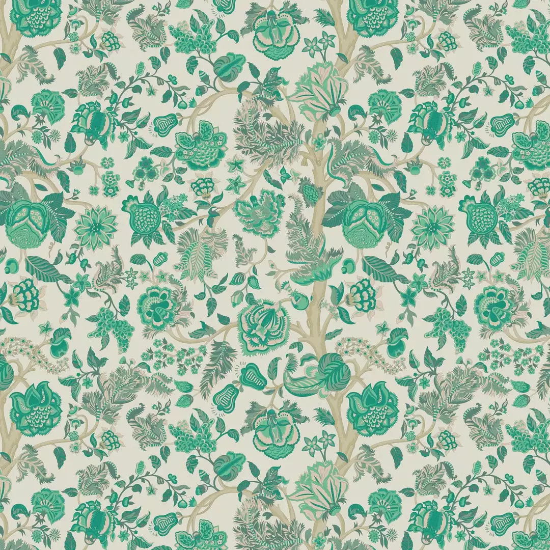 Liberty Fabrics New Palampore Trail Wallpaper In Jade 3 Liberty Fabrics New Palampore Trail Wallpaper In Jade