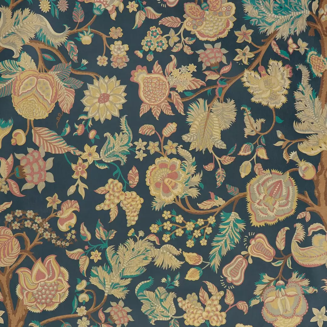 Liberty Fabrics New Palampore Trail Wallpaper In Pewter Blue 7 Liberty Fabrics New Palampore Trail Wallpaper In Pewter Blue