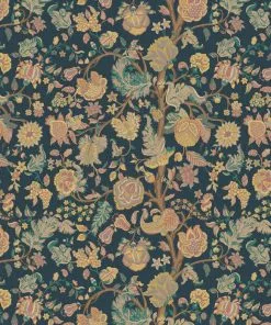 Liberty Fabrics New Palampore Trail Wallpaper In Pewter Blue 12 Liberty Fabrics New Palampore Trail Wallpaper In Pewter Blue