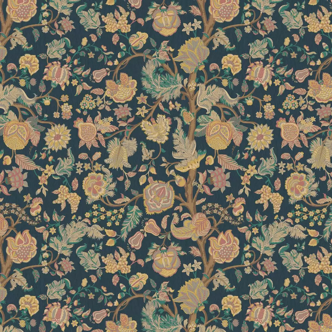 Liberty Fabrics New Palampore Trail Wallpaper In Pewter Blue 5 Liberty Fabrics New Palampore Trail Wallpaper In Pewter Blue