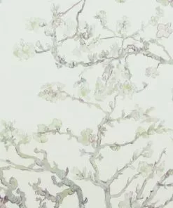 BN Van Gogh Wallpaper - Almond Blossom White Mint Les Jardins Royaux