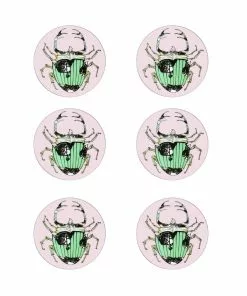 Bell Hutley Coasters Set Of Six - Tiger Lilly New