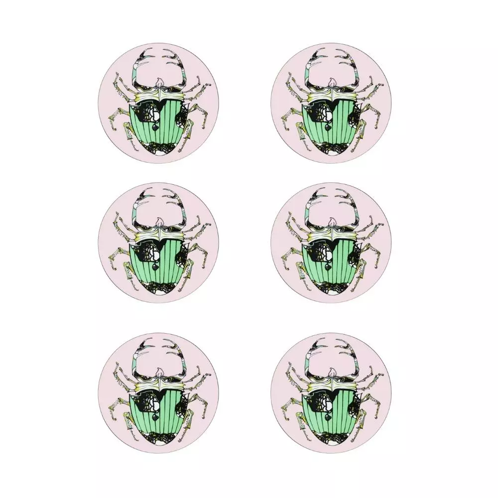 Bell Hutley Coasters Set Of Six - Tiger Lilly New 3 Bell Hutley Coasters Set Of Six - Tiger Lilly New