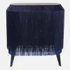 Ibride Baby Alpaga Fringed Bedside Table Electric Blue Bohemian Dream