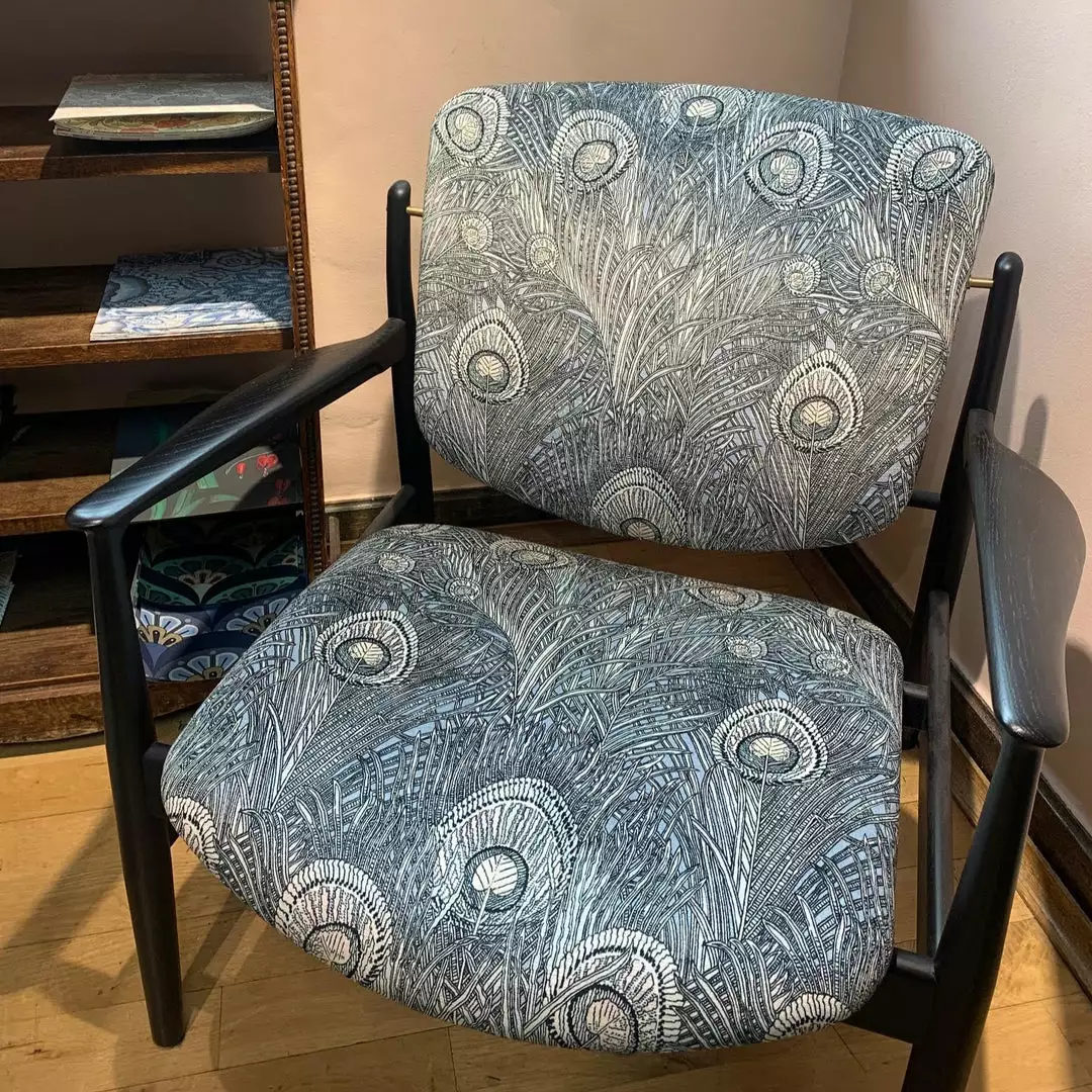 Liberty Fabrics Hera Feather Vintage Velvet, Pewter 4 Liberty Fabrics Hera Feather Vintage Velvet, Pewter