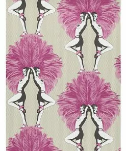 The Graduate Collection New Showgirls Wallpaper Metallic Pink & Cream