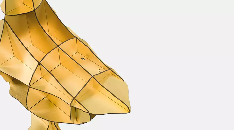 Ibride Junon - Brushed Gold Illuminated Goose Bedside Table & Lamp 5 Ibride Junon - Brushed Gold Illuminated Goose Bedside Table & Lamp