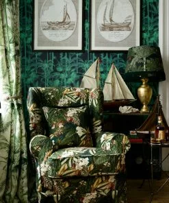 Mind The Gap Linen Fabrics, Palmera Cubana