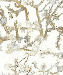 BN Van Gogh Wallpaper - Almond Blossom Snow White