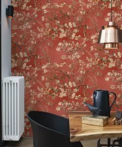 BN Van Gogh Wallpaper - Almond Blossom Snow White
