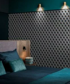 BN Building Blocks Wallpaper Peach & Teal