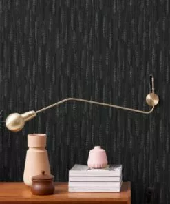 BN Wallpaper & Paint Curious Collection Wallpaper - Feathered Veil Dark Tones