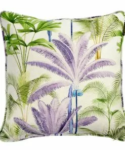 Mind The Gap Palmeras Frost Grey Linen Cushion