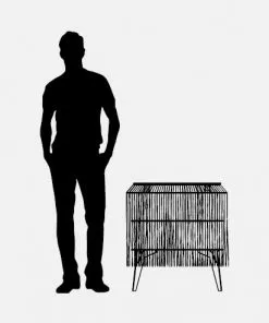 Bohemian Dream Ibride Baby Alpaga Fringed Bedside Table Carmine