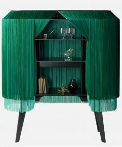 Bohemian Dream Alpaga Luxury Bar Cabinet Malachite Ibride
