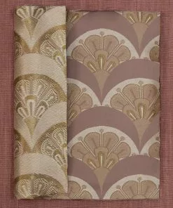 Liberty Fabrics Deco Scallop Multi Jacquard Fabric, Lacquer