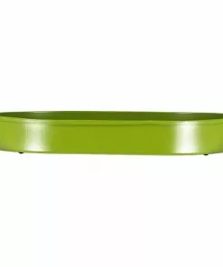 British Colour Standard New Oval Metal Candle Platter - Olive