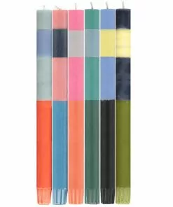 British Colour Standard Abstract Mix Coloured Candles New