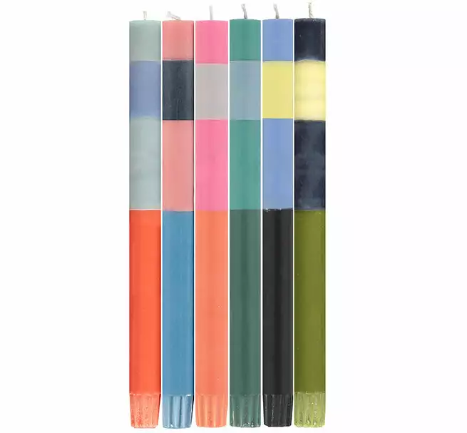 British Colour Standard Abstract Mix Coloured Candles New 3 British Colour Standard Abstract Mix Coloured Candles New
