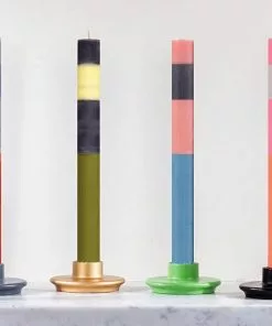 British Colour Standard Abstract Mix Coloured Candles New