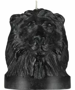 British Colour Standard Lion Head Candle -Jet Black New