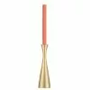 British Colour Standard Wooden Candle Holder Tall - Old Gold