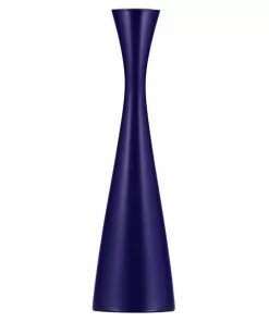 British Colour Standard New Wooden Candle Holder Tall - Derby Blue