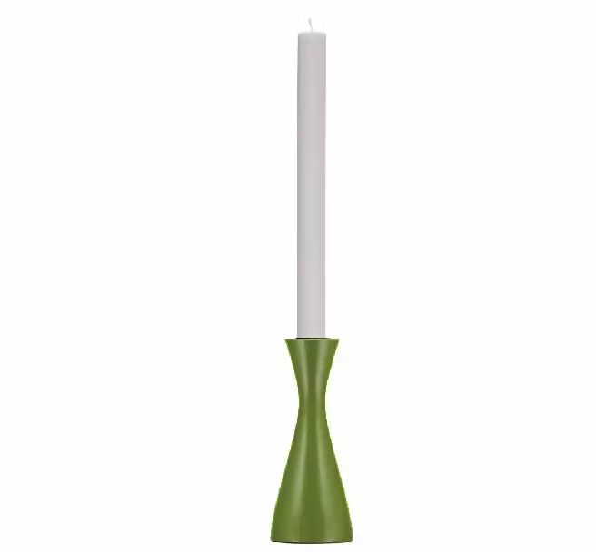 British Colour Standard New Wooden Candle Holder Medium - Olive Green 4 British Colour Standard New Wooden Candle Holder Medium - Olive Green