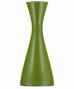 British Colour Standard New Wooden Candle Holder Medium - Olive Green