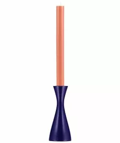 British Colour Standard Wooden Candle Holder Medium - Derby Blue