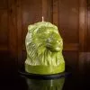 British Colour Standard New Lion Head Candle - Olive