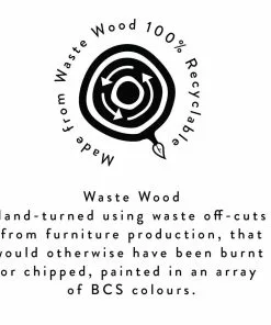 British Colour Standard Wooden Candle Holder Medium - Old Gold