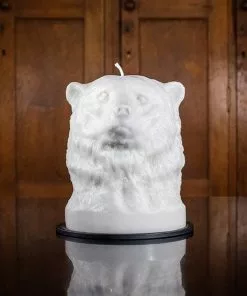 British Colour Standard Bear Head Candle - Willow