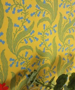New Ellen Merchant Bluebells Wallpaper In Butter